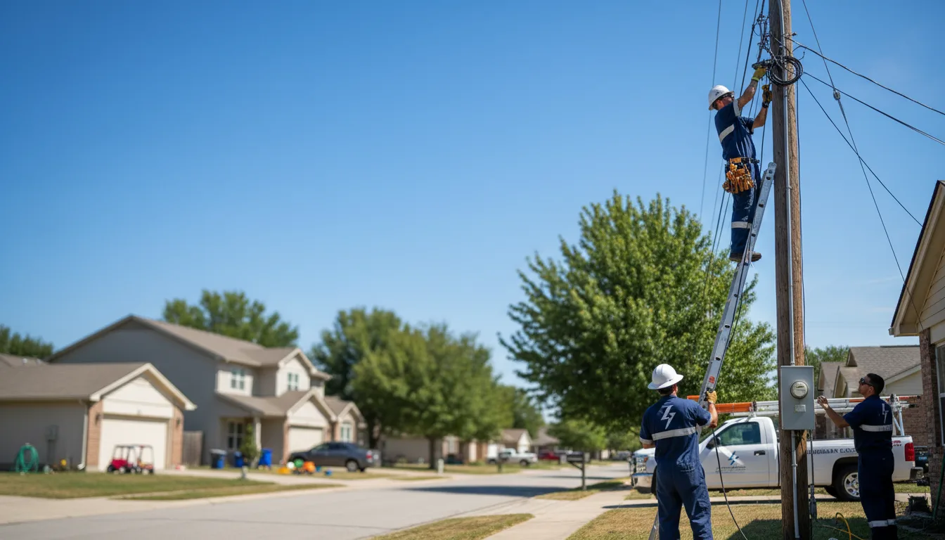 Residential electrician providing installation services in Hastings, OK